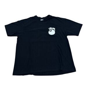 Stussy 8 Ball T Shirt XL Black Streetwear Logo Graphic Tee